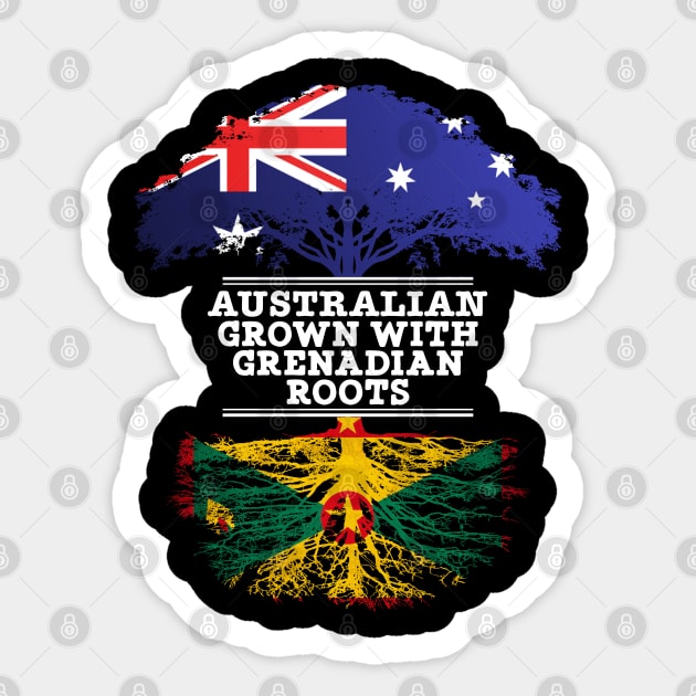 Australian Grown With Grenadian Roots - Gift for Grenadian With Roots From Grenada Sticker by Country Flags